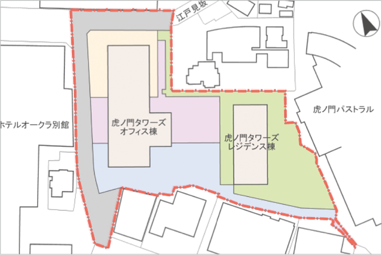 虎ノ門四丁目西地区土地区画整理事業 (施行後)